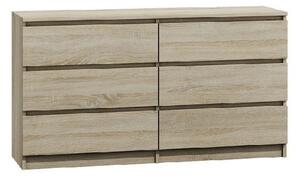 Komoda 6 zásuviek Malva 140 cm Dub Sonoma