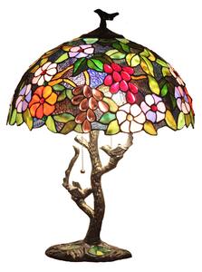 Tiffany stolná lampa Birds 302 - Huizhou Oufu Lighting v.63xš.40, sklo/kov,40W