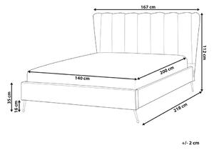 Manželská posteľ 140 cm Mirabell (sivobéžová) (s roštom) (s USB portom). Vlastná spoľahlivá doprava až k Vám domov. 1081443