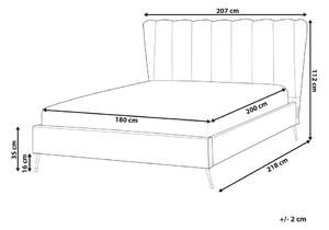 Manželská posteľ 180 cm Mirabell (béžová) (s roštom) (s USB portom). Vlastná spoľahlivá doprava až k Vám domov. 1081448