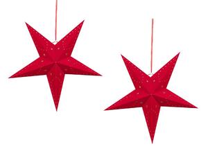 Set 2 ks závesných hviezd 45 cm Monti (červená). Vlastná spoľahlivá doprava až k Vám domov. 1081563