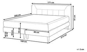 Manželská posteľ 160 cm MARIASSE (sivá) (s roštom). Vlastná spoľahlivá doprava až k Vám domov. 1026677