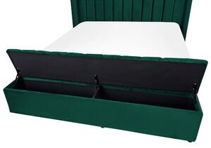 Manželská posteľ 140 cm Noya (zelená) (s roštom) (s úl. priestorom). Vlastná spoľahlivá doprava až k Vám domov. 1081727