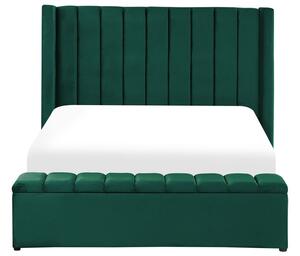 Manželská posteľ 140 cm Noya (zelená) (s roštom) (s úl. priestorom). Vlastná spoľahlivá doprava až k Vám domov. 1081727