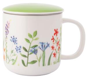Altom Porcelánový hrnček s kanvičkou a viečkom Nature Awakening 380 ml