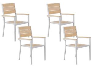 Set 4 ks záhradných stoličiek Praza (svetlé drevo). Vlastná spoľahlivá doprava až k Vám domov. 1082016