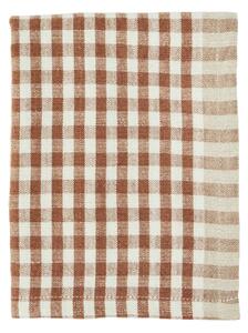Bavlnená utierka Burnt Orange Checked
