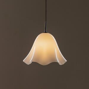 Globen Lighting Závesné svietidlo Bello, biela, Ø 30 cm, sklo, Biela / opálová, Obývacia izba / jedáleň, Sklo, Škandinávsky, Závesné svietidlo