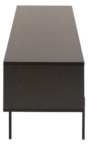 Čierny TV stolík v dekore jaseňa 180x44.5 cm Angus - Actona