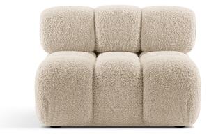 Béžový modul pohovky z textílie bouclé (stredový diel) Bellis – Micadoni Home