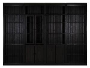 Hnedá knižnica z borovicového dreva 296x223 cm Anita – Støraa