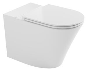 Bruckner Bruckner, FEIN misa pre kombi WC, Rimless, 61x36cm, spodný/zadný odpad, biela, 201.424.4