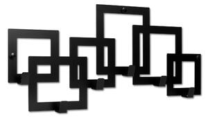 ViaDomo Via Domo - Vešiak na uteráky Kardus - čierna - 53x25,5x3,5 cm