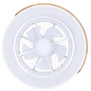 Brilagi-LED Stmievateľné svietidlo s ventilátorom LED/30W/230V 3000-6500K biela/dub + DO
