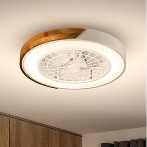 Brilagi-LED Stmievateľné svietidlo s ventilátorom LED/30W/230V 3000-6500K biela/dub + DO