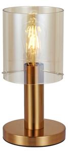 Italux TB-5581-1-BRO+AMB stolové svietidlo Sardo D160mm 1x40W E27 mosadz, jantárová