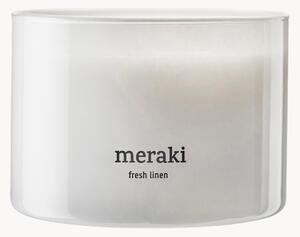 Trojknôtová vonná sviečka Fresh Linen (jazmín a ruža)