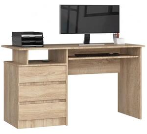 Počítačový stôl CLP 135 cm dub sonoma
