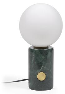 Zelená stolová lampa so skleneným tienidlom (výška 29 cm) Lonela - Kave Home