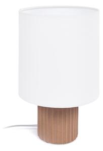 Stolová lampa s textilným tienidlom v bielo-prírodnej farbe (výška 28 cm) Eshe - Kave Home