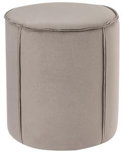 Taburetka sivobéžová zamatová 40 x 40 x 43 cm čalúnený taburet moderná obývacia izba nábytok do spálne