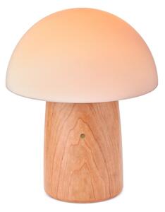 Stmievateľná stolová lampa v prírodnej farbe so skleneným tienidlom (výška 32 cm) Alice - Gingko