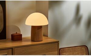 Stmievateľná stolová lampa v prírodnej farbe so skleneným tienidlom (výška 32 cm) Alice - Gingko