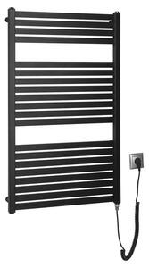 AQUALINE - TONDI-E elektrické vykurovacie teleso, rovné, 600x970 400 W, čierna matná DE466T