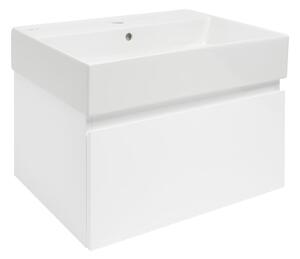 Kúpeľňová skrinka s umývadlom SAT B-Way 59x30x45 cm biely lesk BWAY60WU2