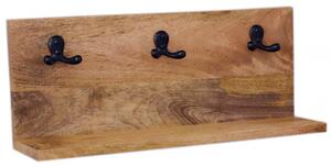 Vešiak na kľúče Guru s 3 háčikmi 50x20x12 z mangového dreva