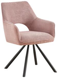 STOLIČKA S PODRÚČKAMI, železo, kord, pink Hom`in - Stoličky