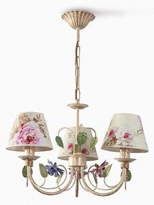 BRILAGI - Luster na reťazi CAMELLIA 3xE14/40W/230V pestrofarebný/béžový/patina