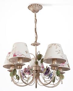 BRILAGI - Luster na reťazi CAMELLIA 5xE14/40W/230V pestrofarebná/béžová/patina