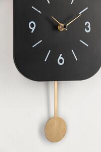 MUZZA Nástenné hodiny s kyvadlom pendulo čierne