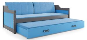 Detská posteľ s prístelkou DAWID | sivá 90 x 200 cm Farba: Sivá