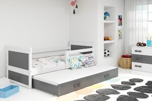Detská posteľ s prístelkou RICO 2 | biela 80x190 cm Farba: Modrá