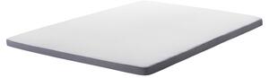 Vrchný matrac z pamäťovej peny 160 x 200 cm topper výška 6 cm biely snímateľný poťah