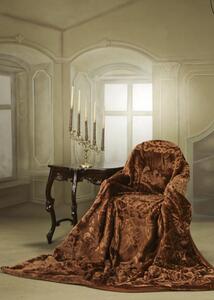 Dekorstudio Luxusná akrylová deka - tmavo hnedá tlačený vzor 12