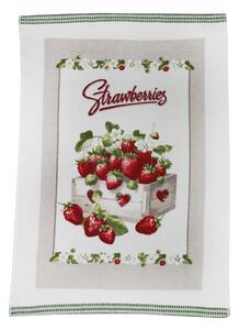 Bavlnená froté utierka Jahody 50x70 cm Farba Viacfarebná