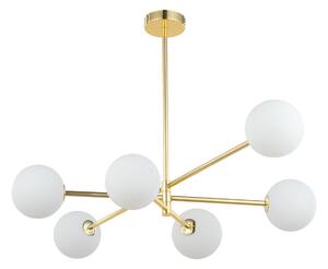 TK Lighting 4736 - Luster Sarius gold 6xG9, zlatá/sklo