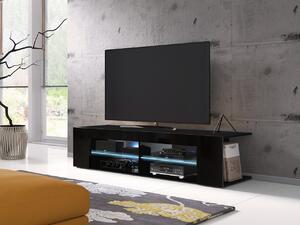 Moderný TV stolík Spine 140, čierny + LED