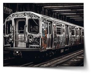 Sablio Plagát Mestské metro s graffiti - 60x40 cm