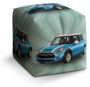 Sablio Taburet Cube Mini sedan Zelené pozadie - 40x40x40 cm