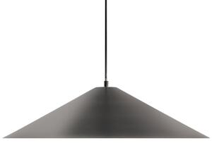 Závesná lampa čierna železo kovová kónický tvar UFO maľovaný povrch moderný mid-century štýl kuchyňa jedáleň