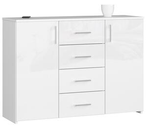 Komoda K45 biely lesk biela