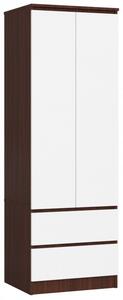 Skriňa STAR S60 2D 2SZ - wenge/biela