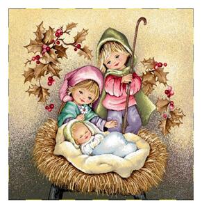 Vianočná gobelínová obliečka na vankúš s lurexom 42x42 cm Chenille 6133 Farba Viacfarebná Rozmery 42x42 cm