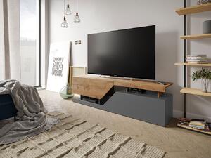 Moderný TV stolík Cemba, wotan/grafit