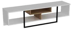 Biely TV stolík v dekore duba 149x40 cm Asal - Kalune Design