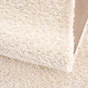 Dekorstudio Jednofarebný okrúhly koberec PULPY krémový Priemer koberca: 160cm